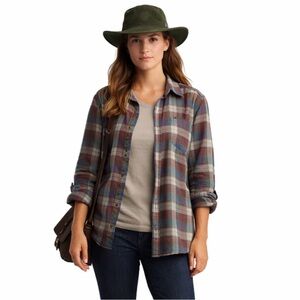 Walkabout Overlander Aussie Suede Leather Outback Hat Olive Green Size Small💛